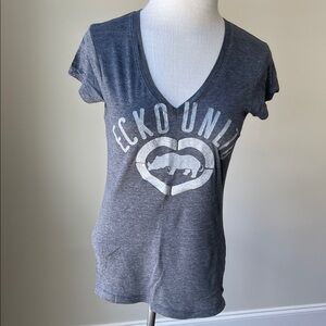 Ecko Unlimited Charcoal V-Neck Tee